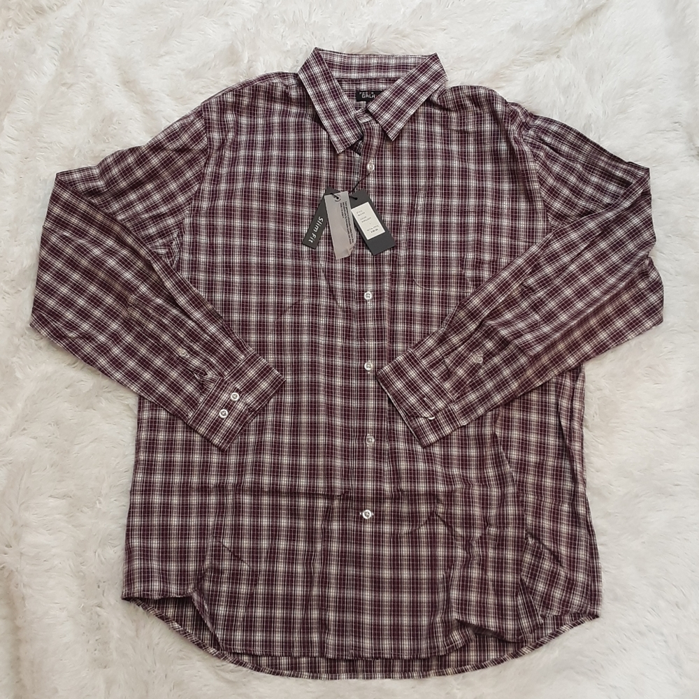 Galaxy - Men's Long Sleeve Plaid Shirt